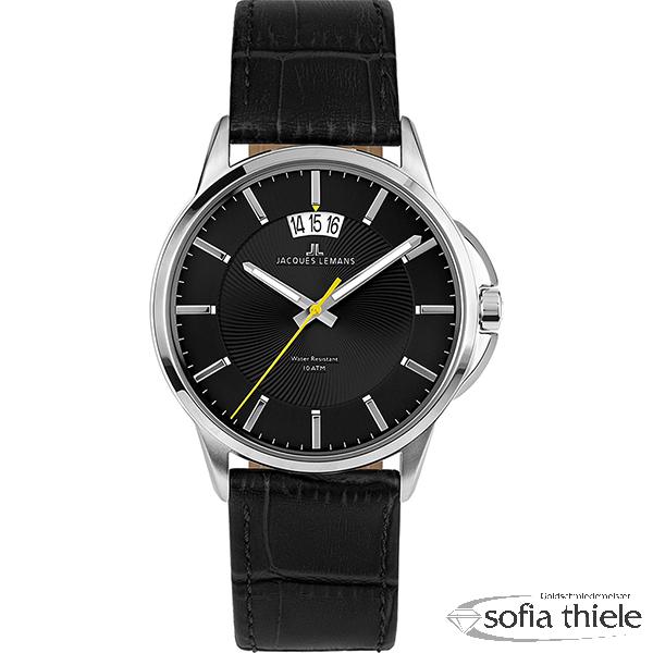 Herrenuhr Lederband Quarz 1-1540A