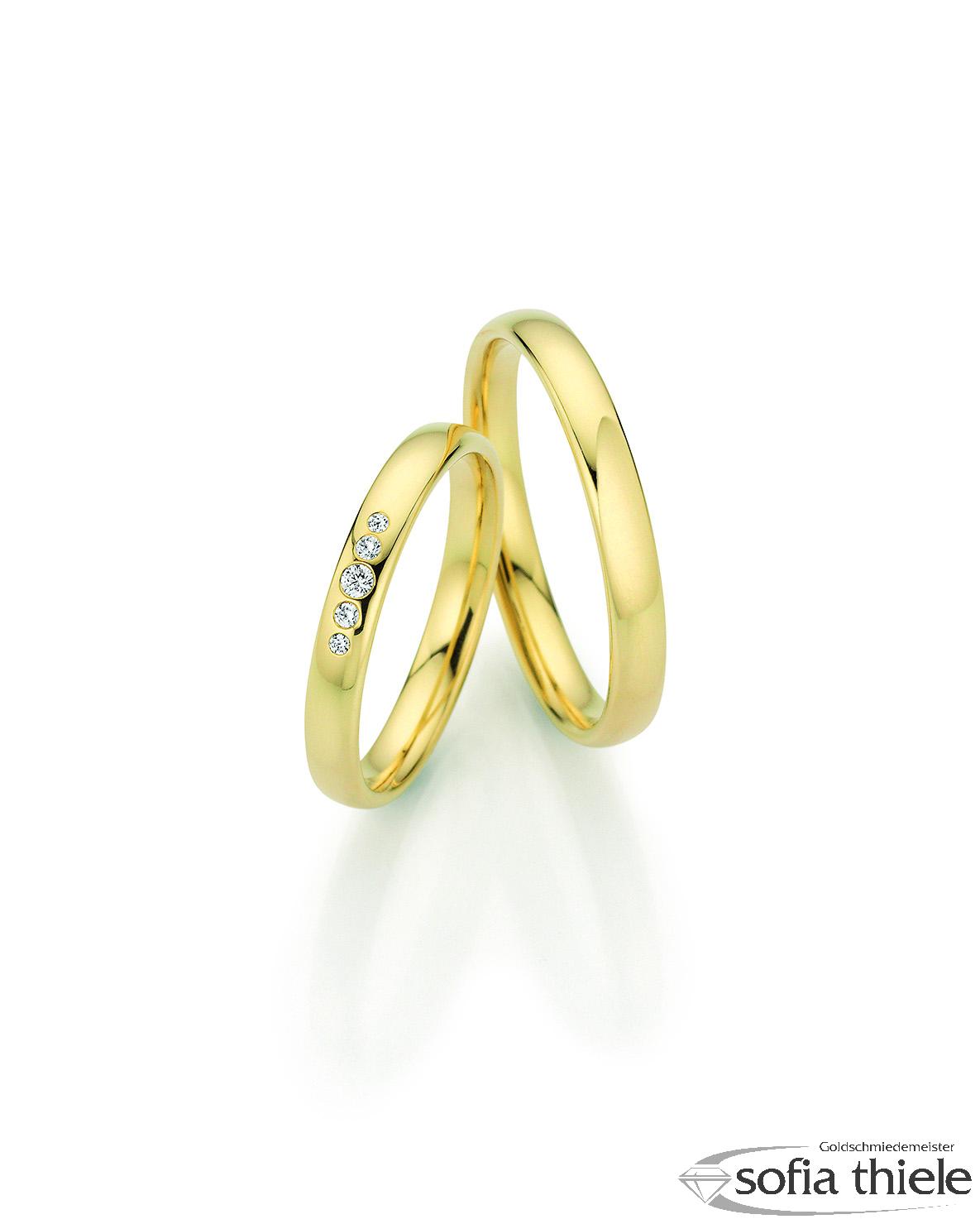 Trauringe Gold Paar F-38700-030-585G