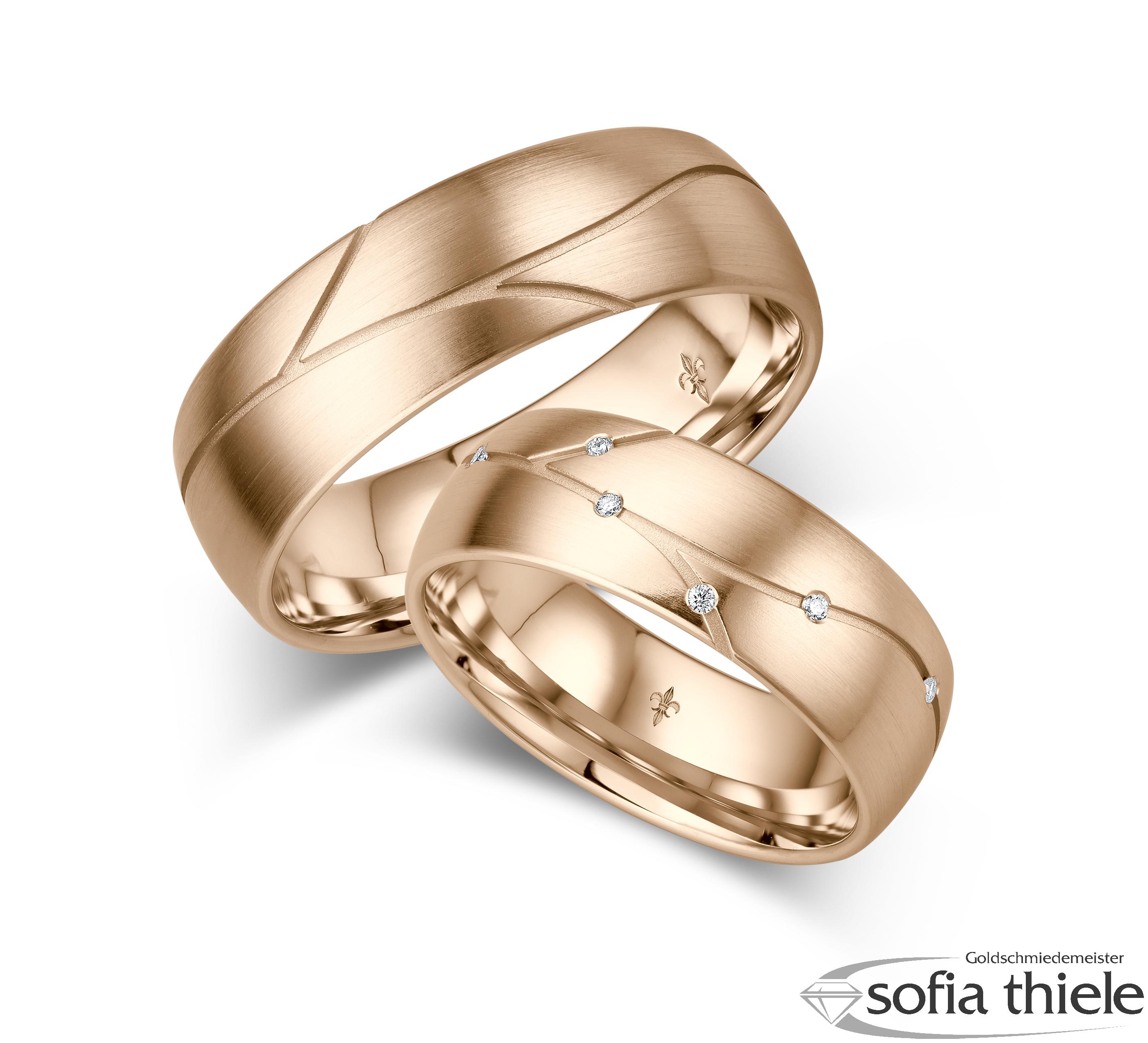 Trauringe Gold Paar TR-00018R-375