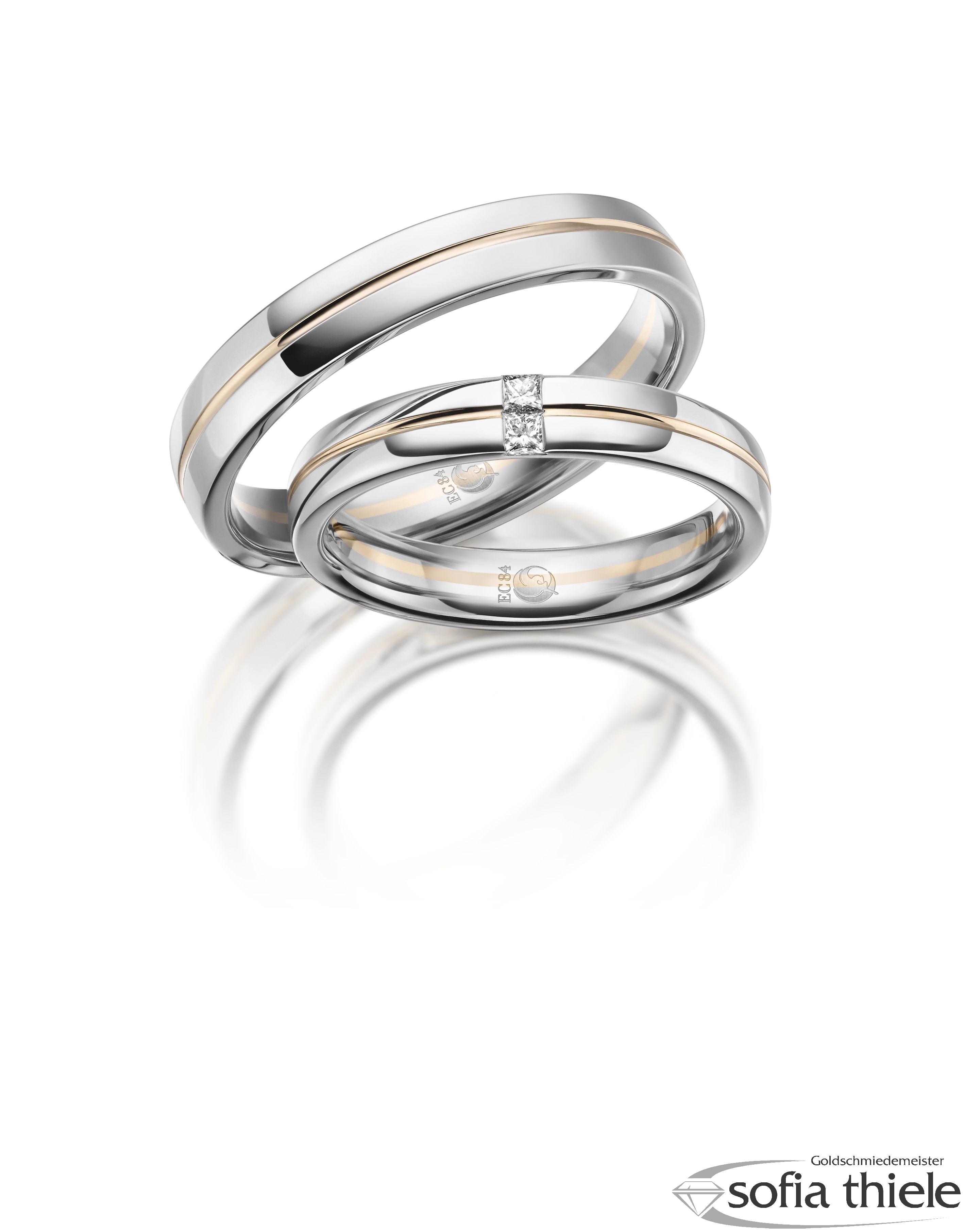 Trauringe Gold Paar RU-1615-1-375WG