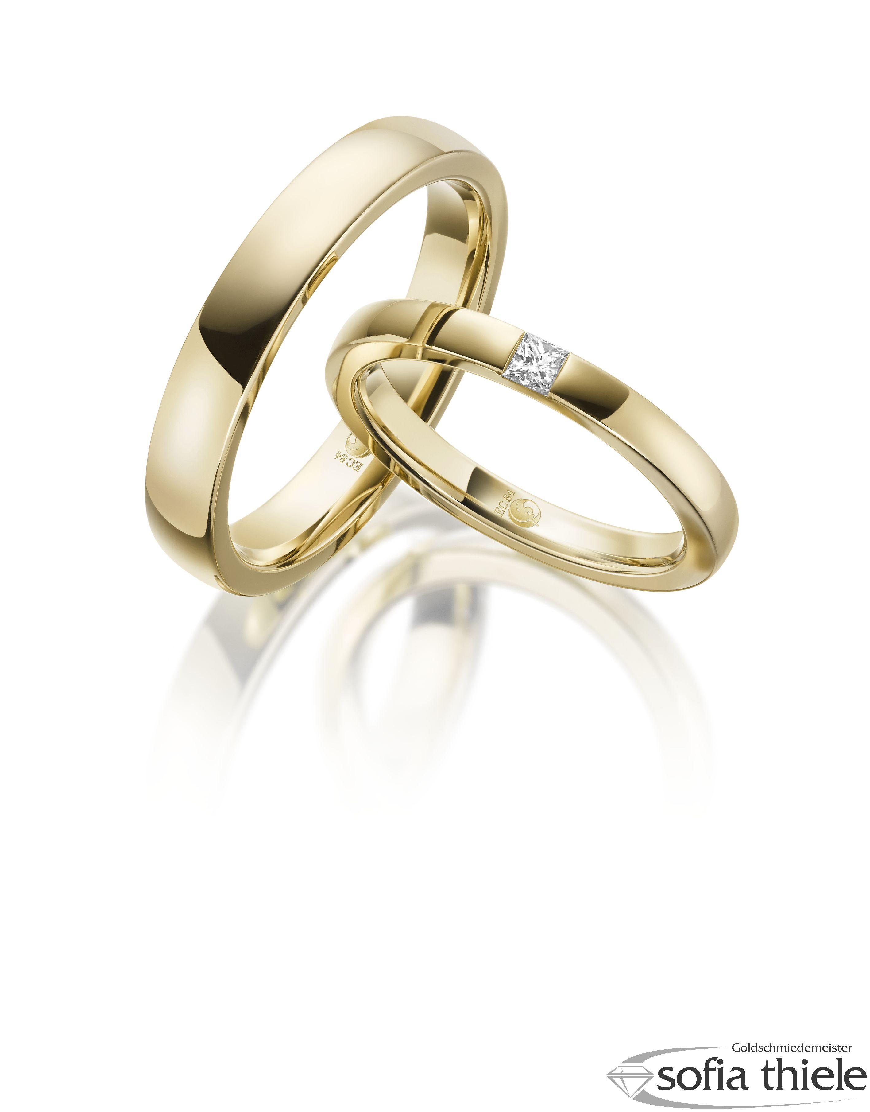 Trauringe Gold Paar RU-1612-1-585G