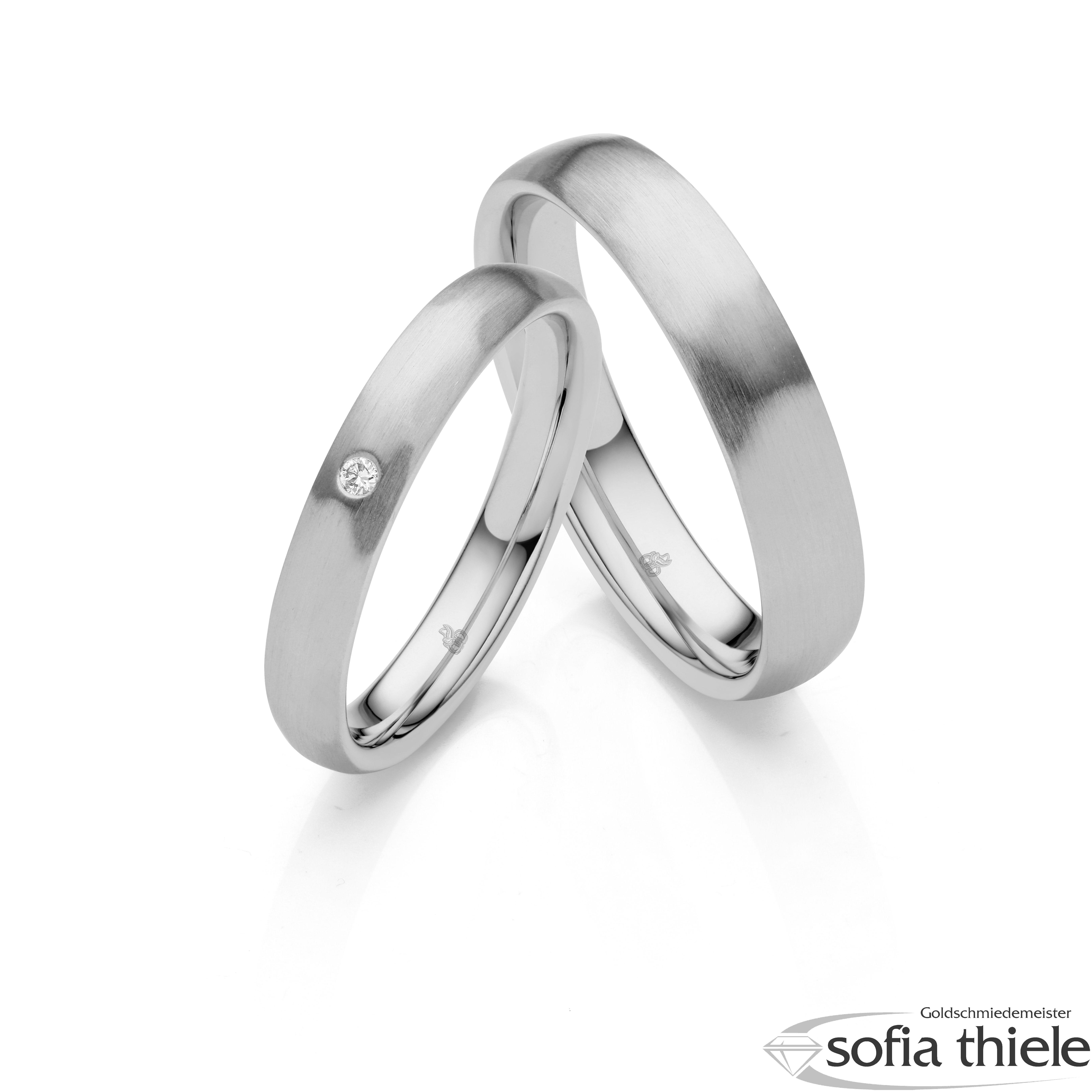 Trauringe Gold Paar R-10-04436-35-375W