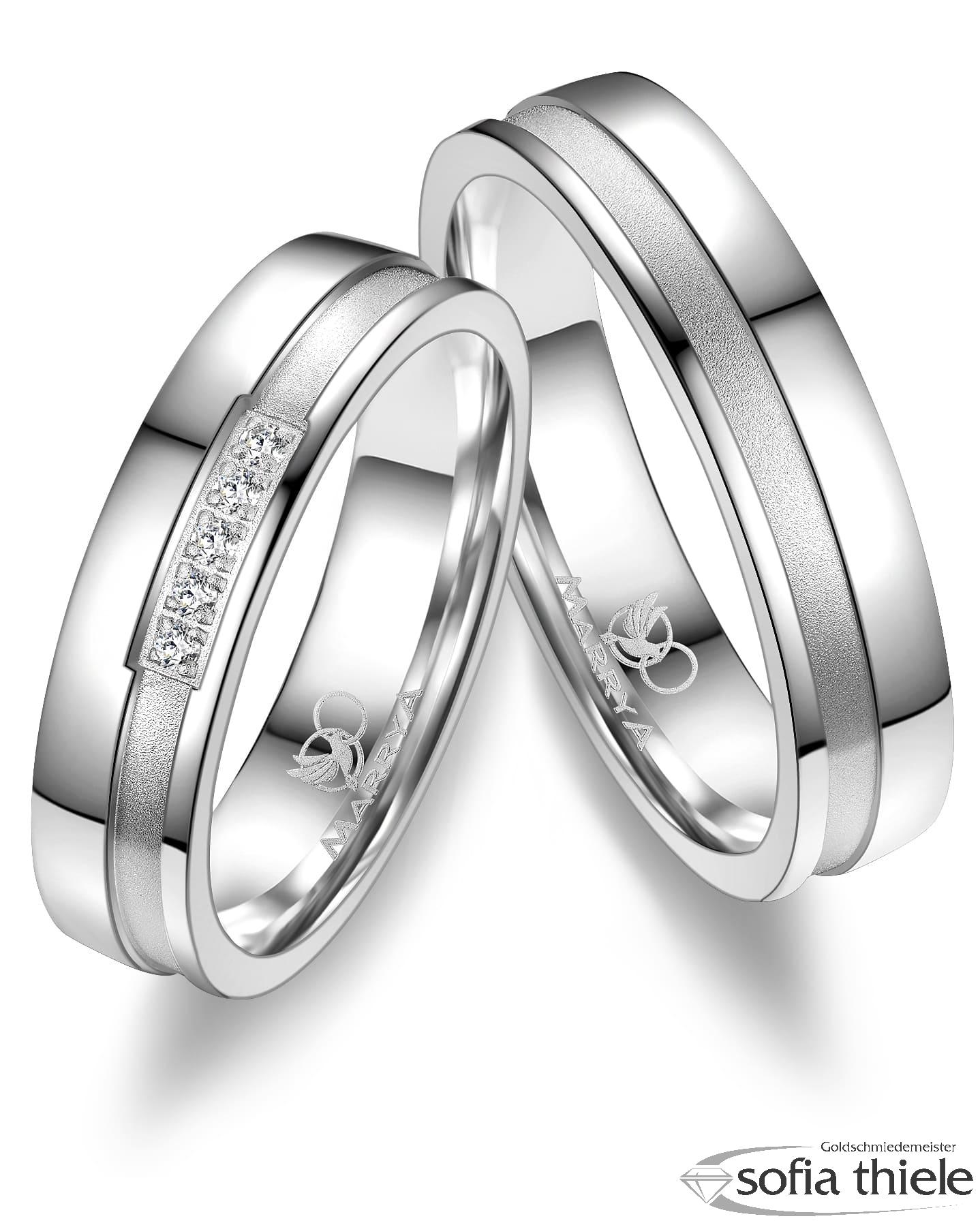 Trauringe Silber Paar SI-05