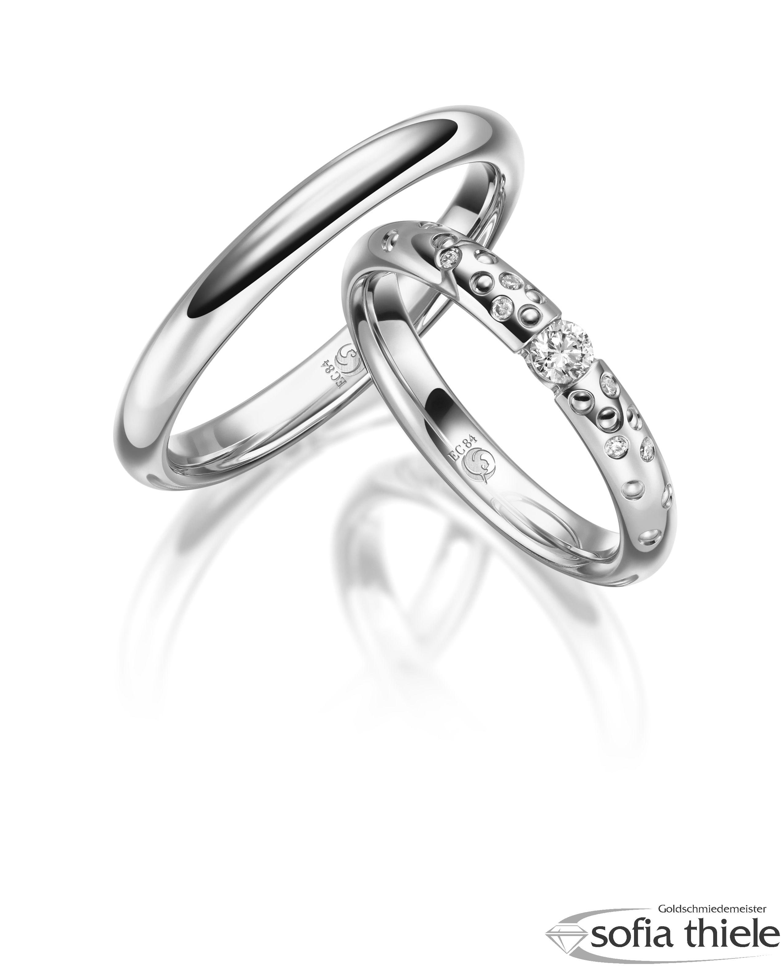 Trauringe Gold Paar RU-1631-1-585W