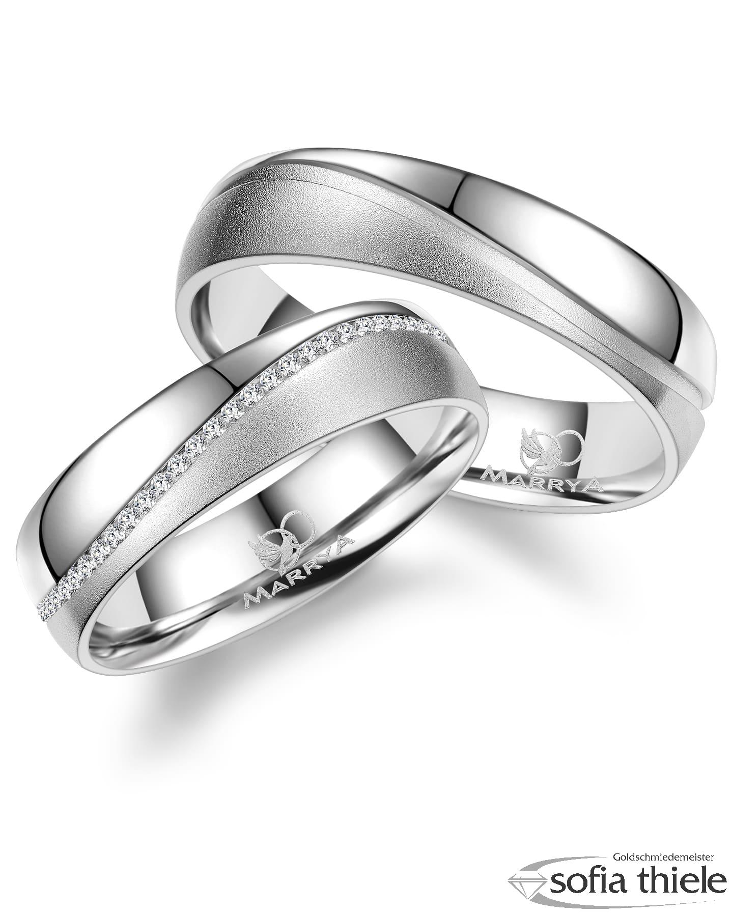 Trauringe Silber Paar SI-29