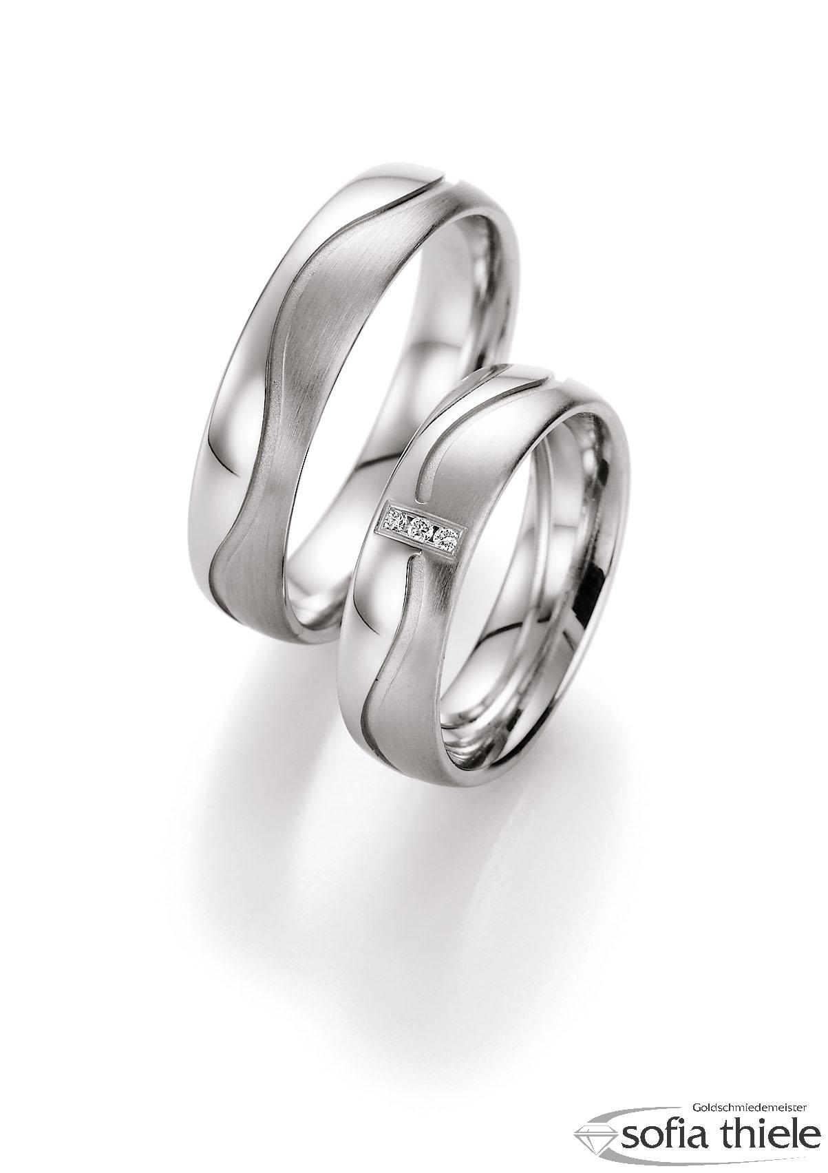 Trauringe Silber Paar 55-10010-055