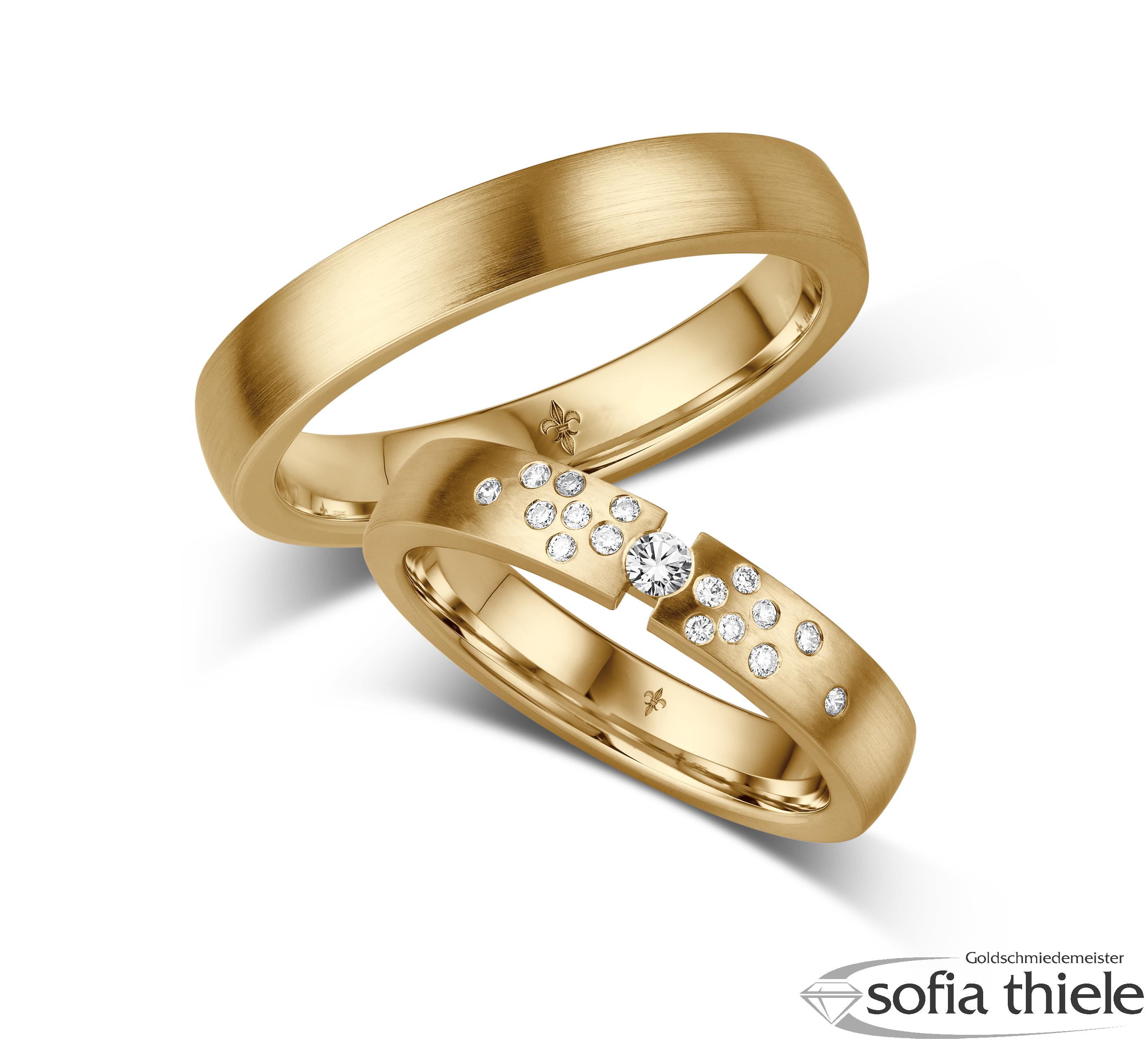 Trauringe Gold Paar TR-00032G-375