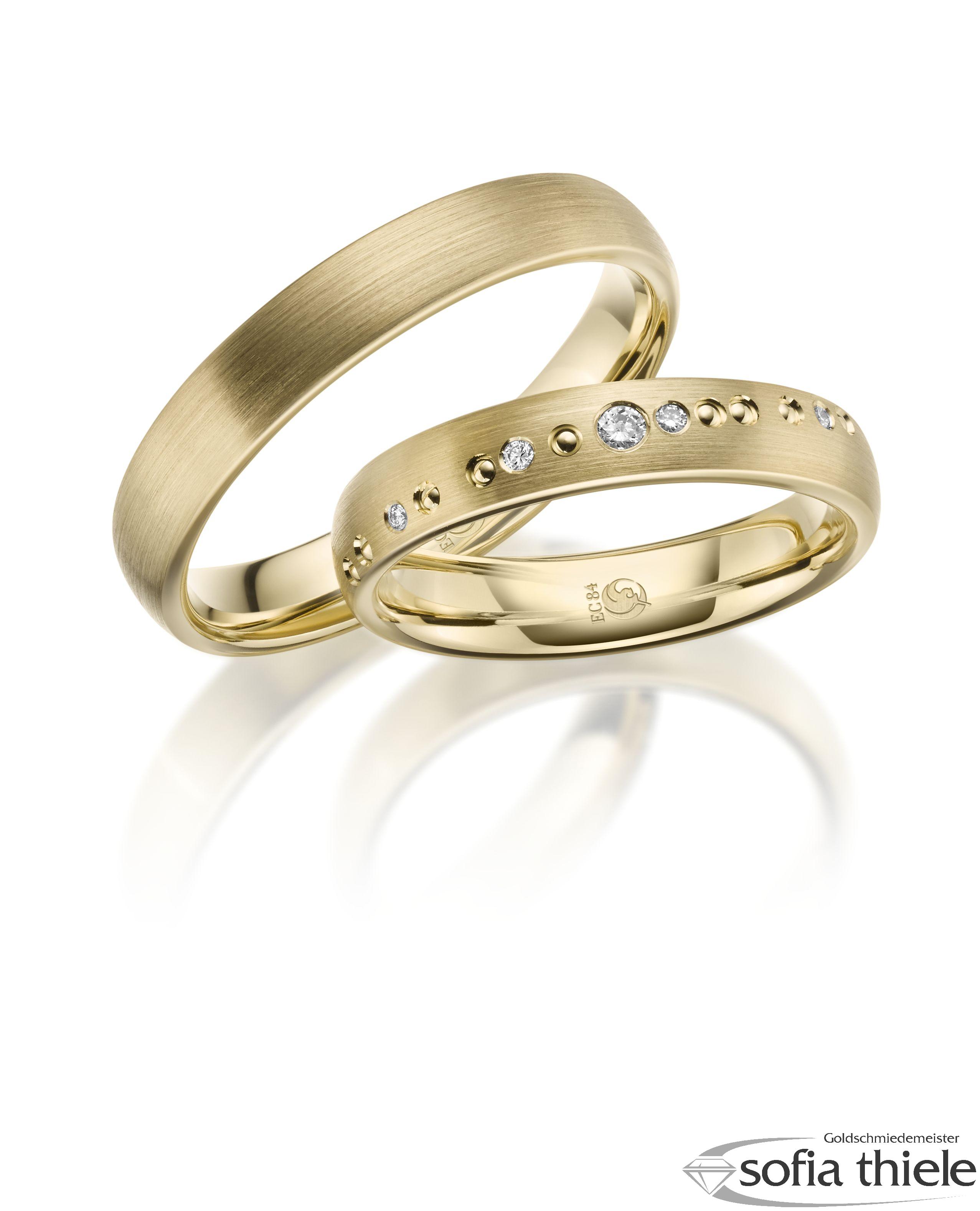 Trauringe Gold Paar RU-1632-1-585G