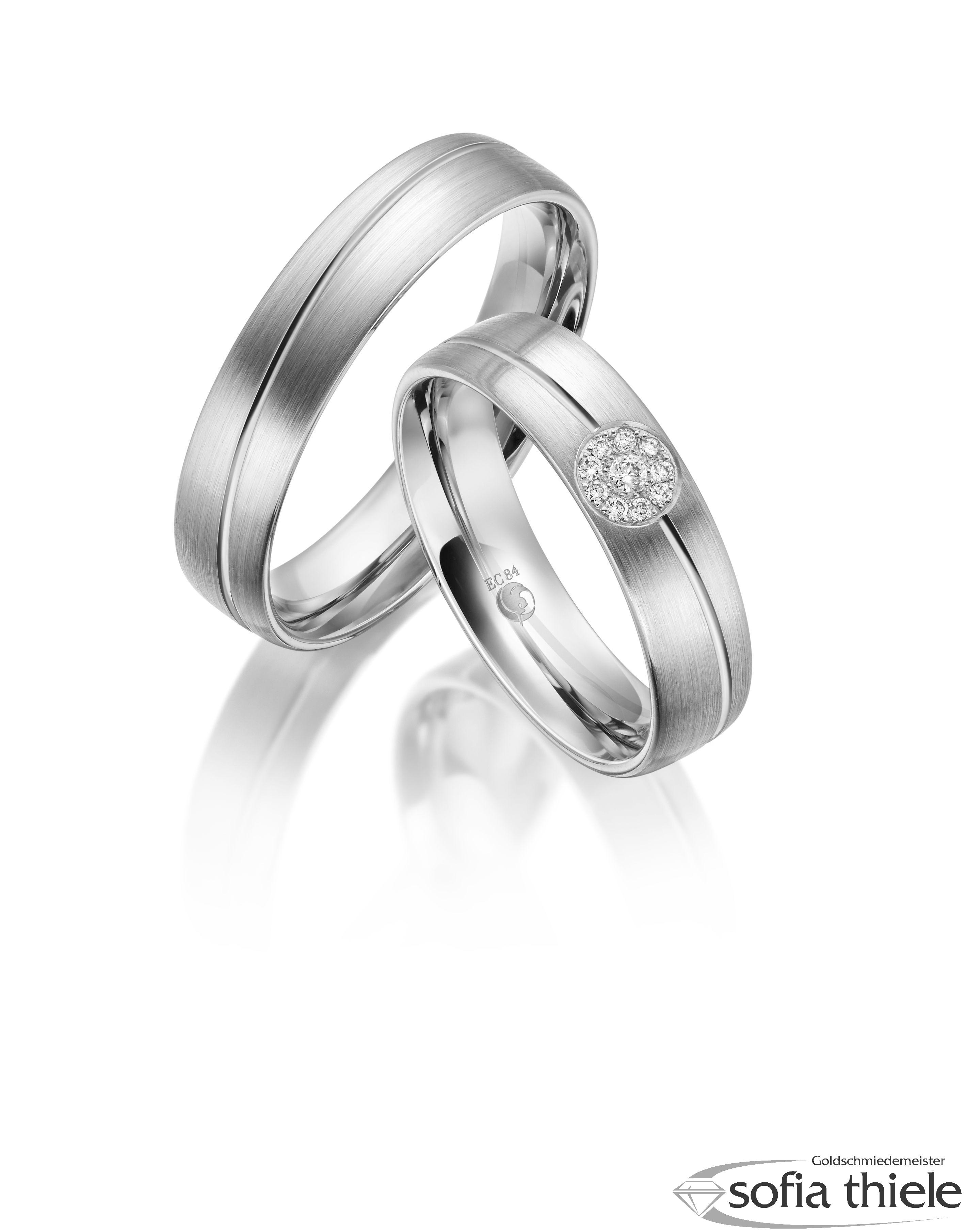 Trauringe Gold Paar RU-1604-1-375W