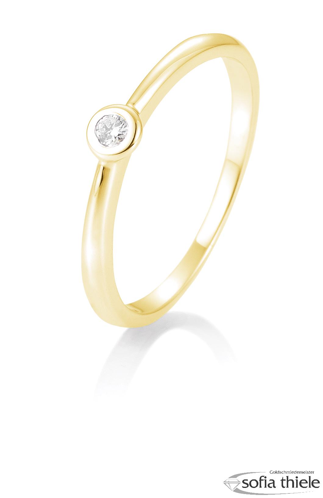 Damenring Gold  mit Diamant B-41-857716-585G