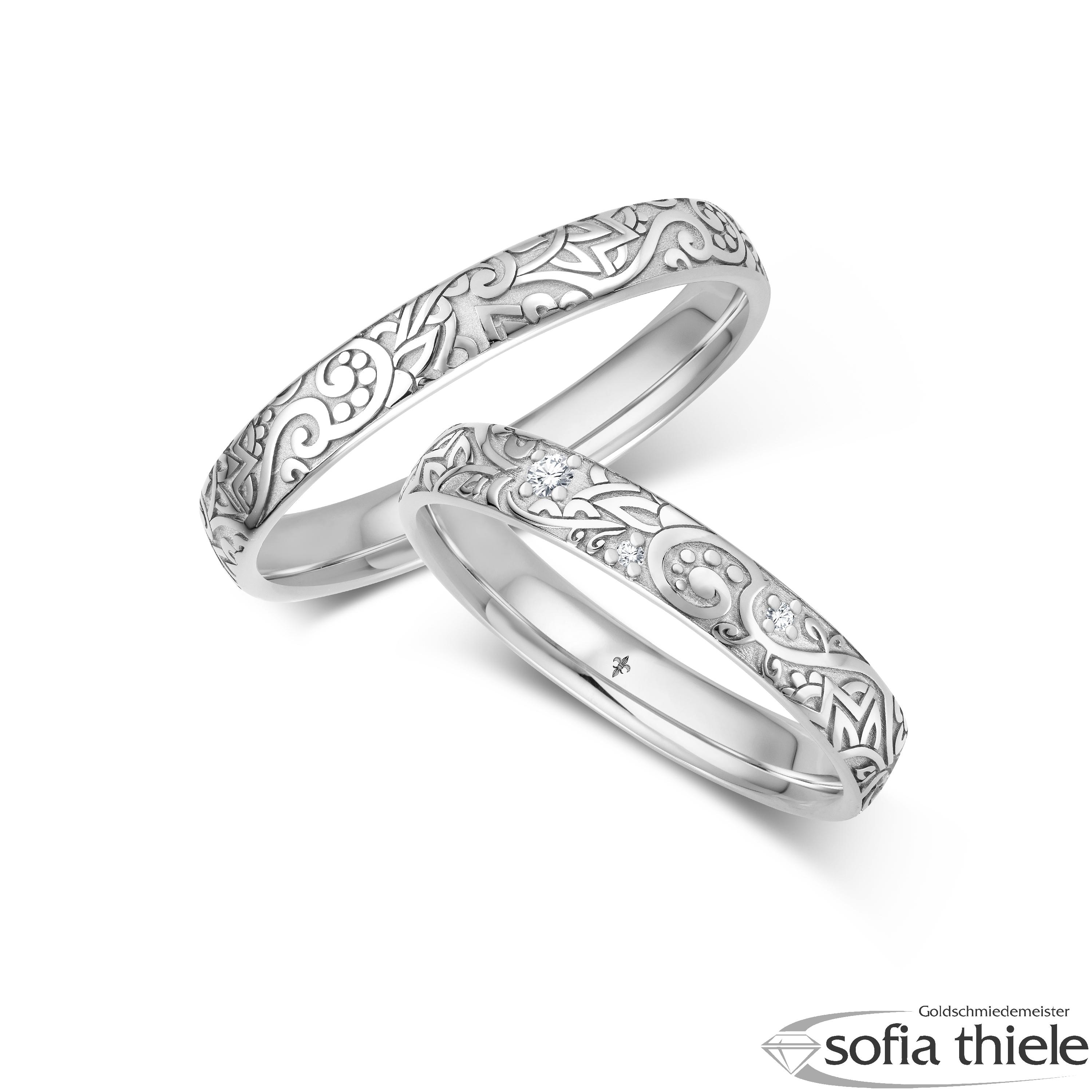 Trauringe Gold Paar TR-00086W-375