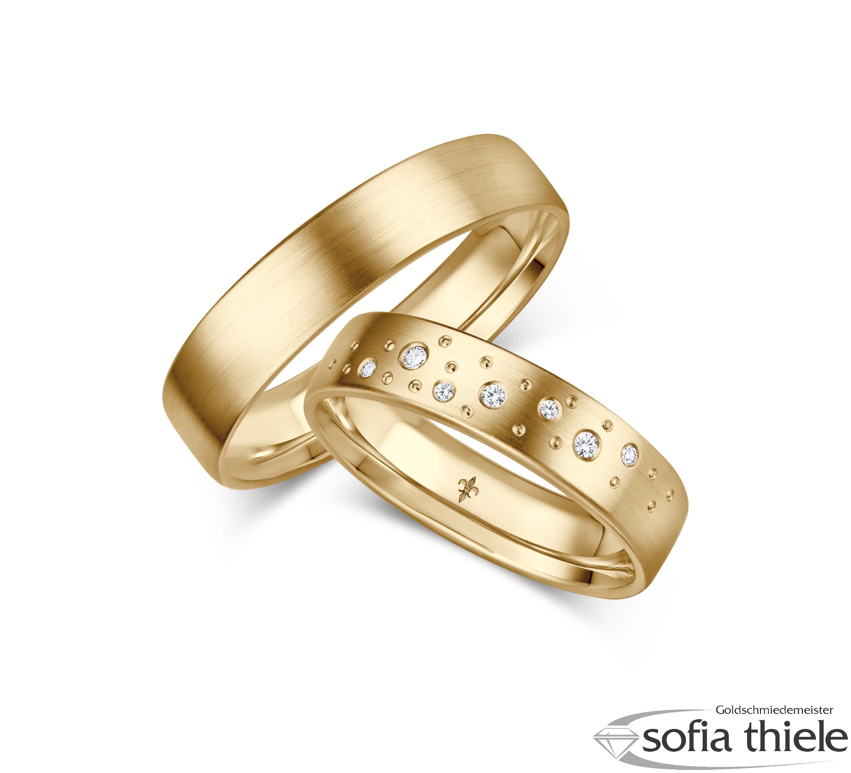 Trauringe Gold Paar TR-00053G-375