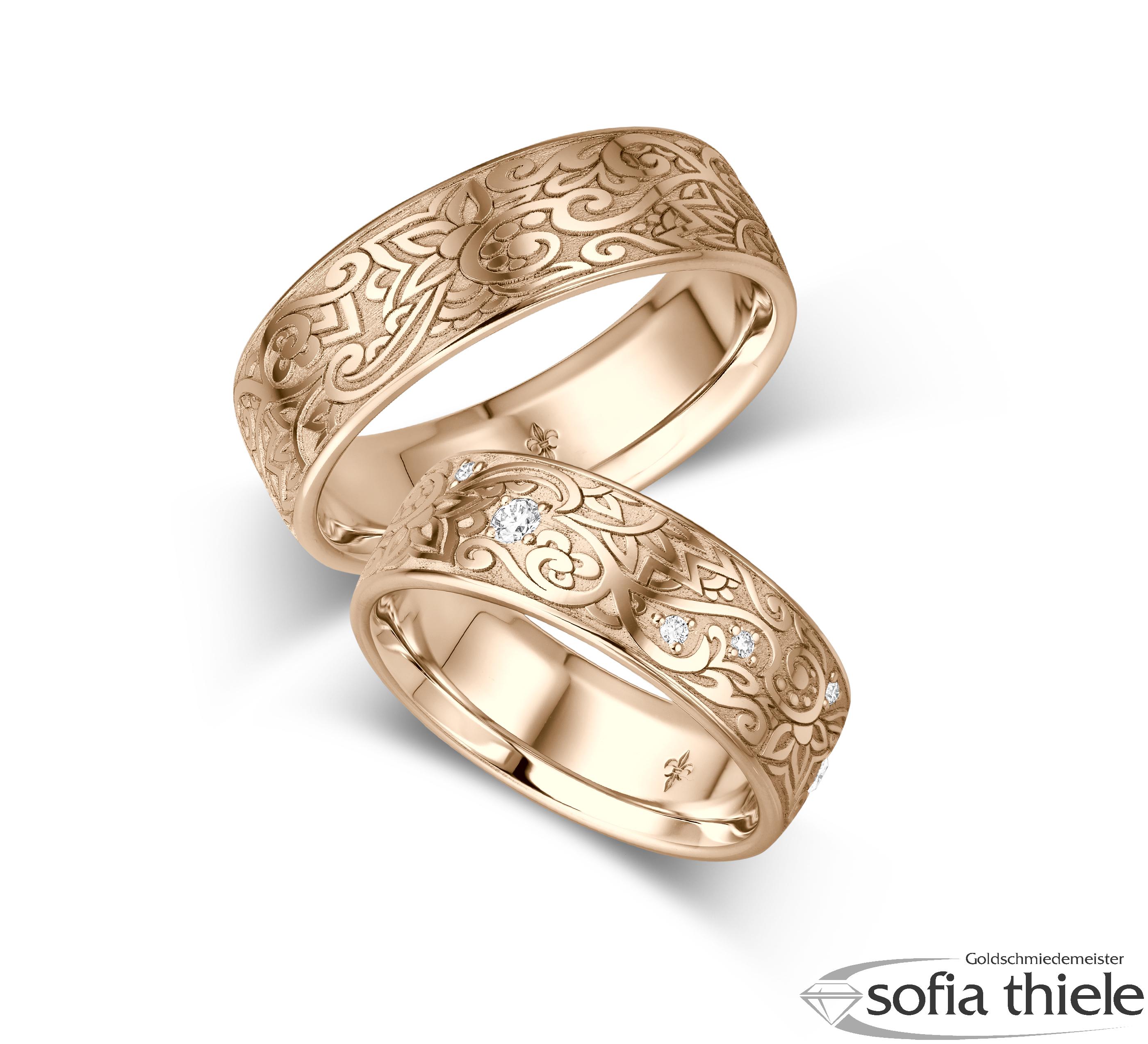 Trauringe Gold Paar TR-00048R-375