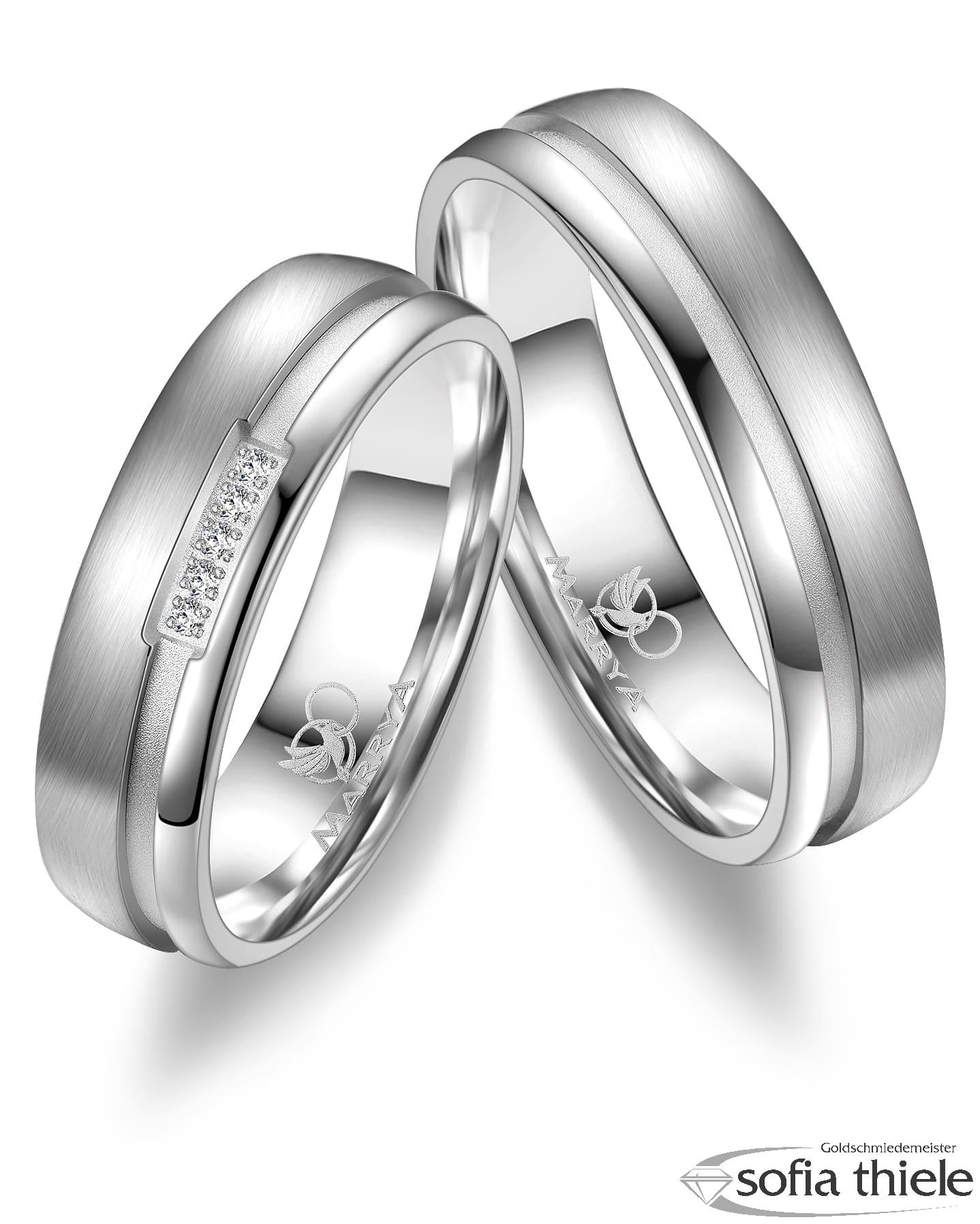 Trauringe Silber Paar SI-10