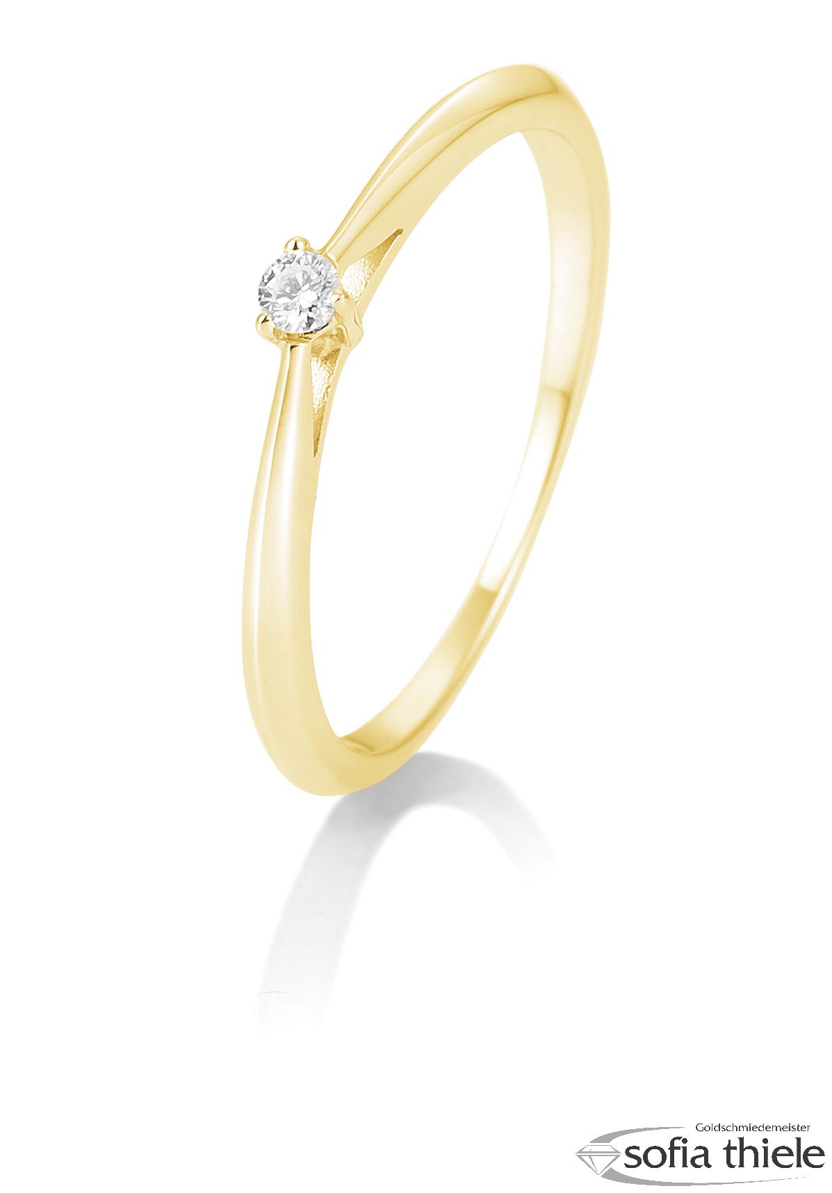 Damenring Gold  mit Diamant B-41-857680-585G