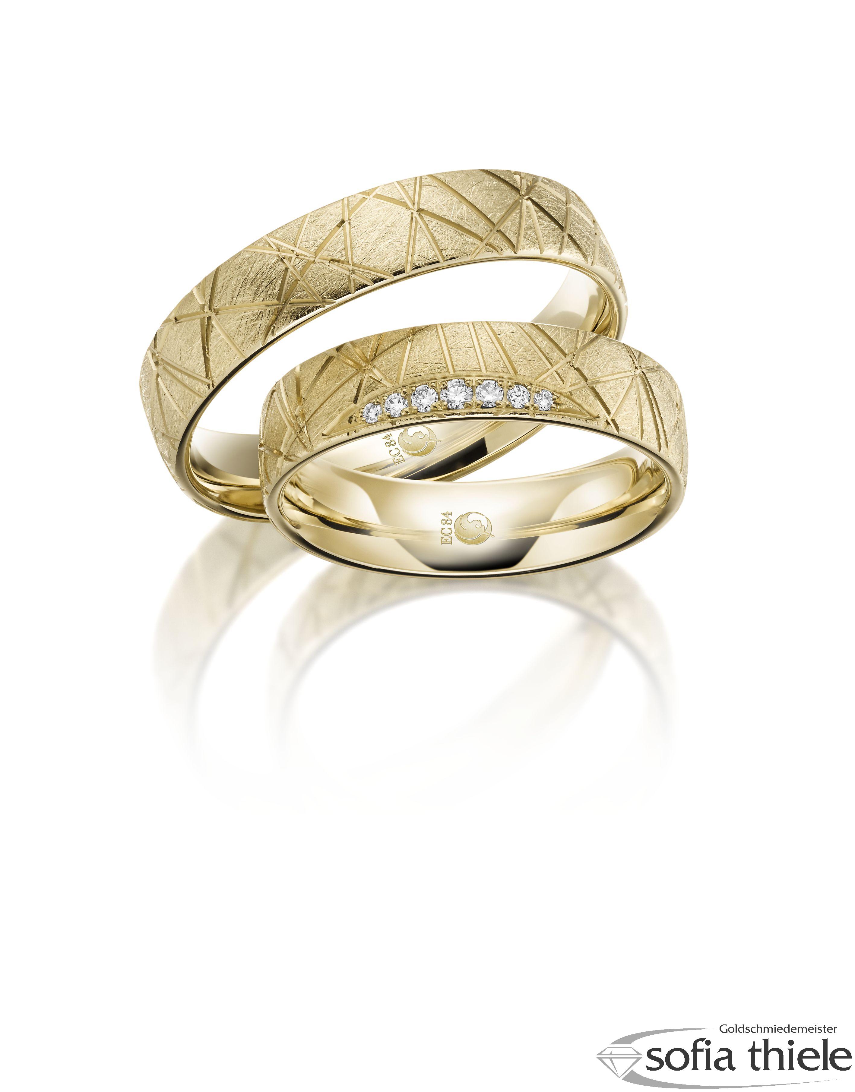 Trauringe Gold Paar RU-1607-1-375G