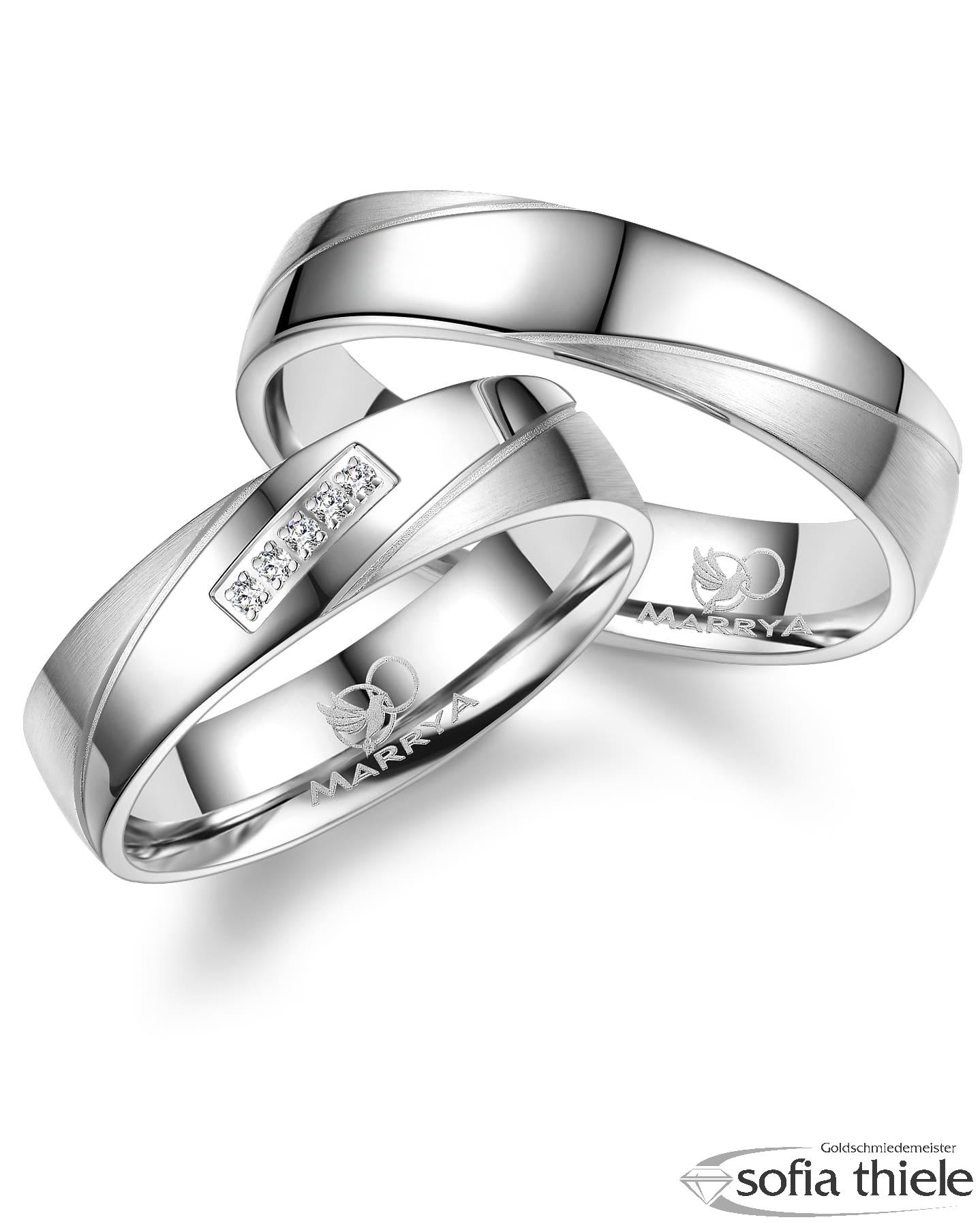 Trauringe Silber Paar SI-09