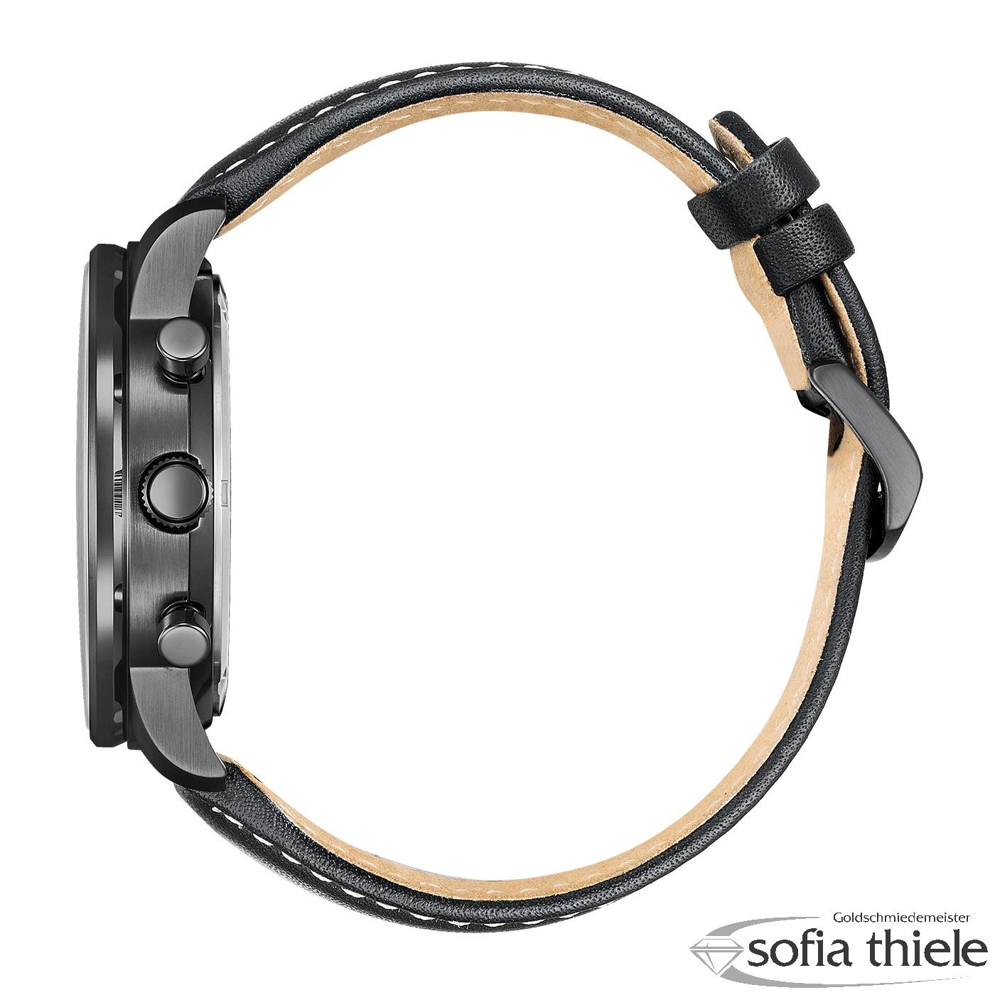 Herrenuhr Lederband Quarz CA4505-21X