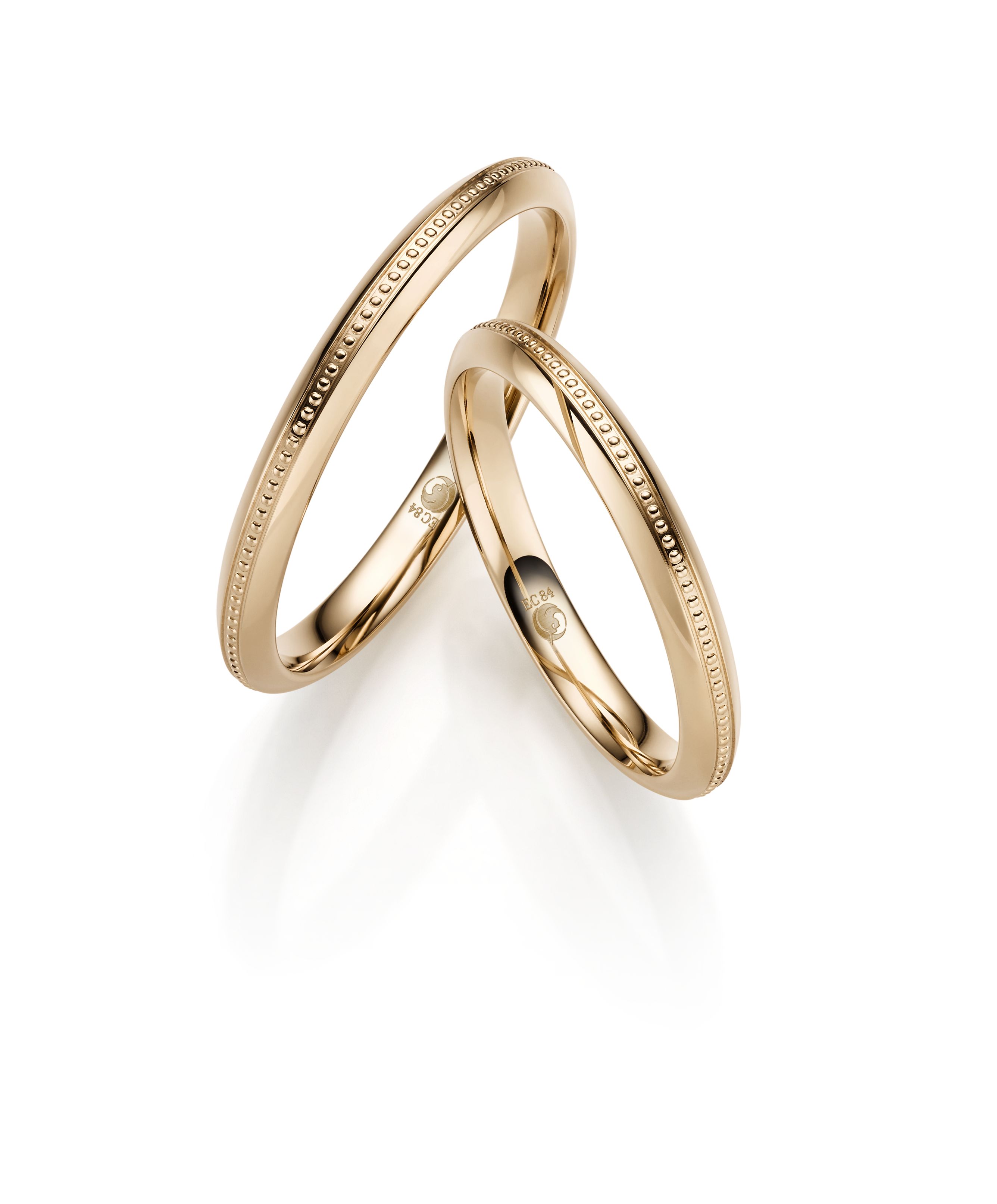 Trauringe Gold Paar RU-1699-1-375Ro