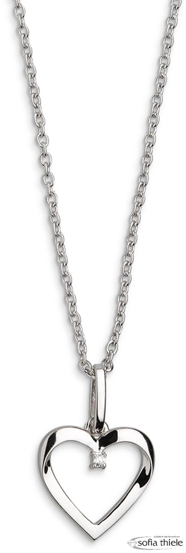 Kette-Collier Silber m. Zirk. XS2795