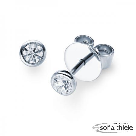 Ohrstecker Gold m. Diamant RU-1575-15-W