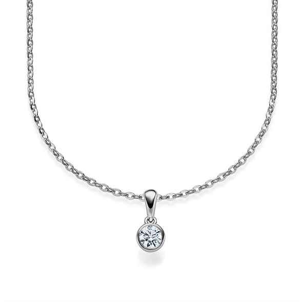 Kette-Collier Platin m. Dia. RU-1579-1-Pt