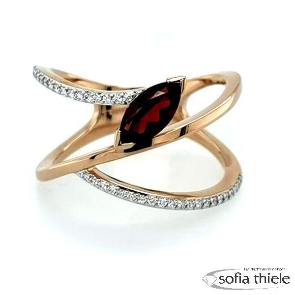 Damenring Gold  mit Diamant 41-05996-375R