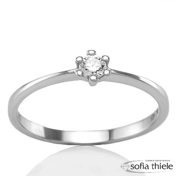 Damenring Gold  mit Diamant 11-08611-weis