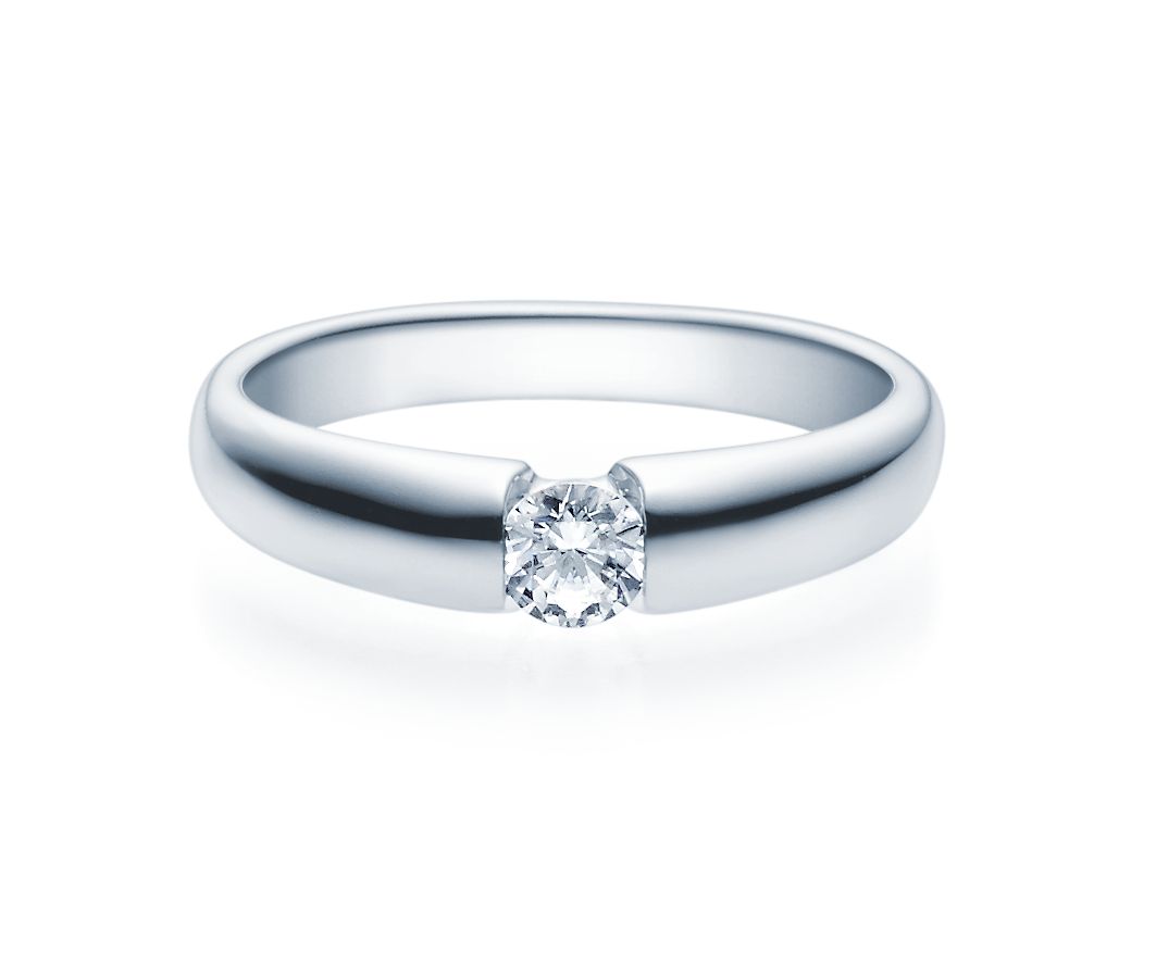 Damenring Silber mit Diamant 18006-0,3-L