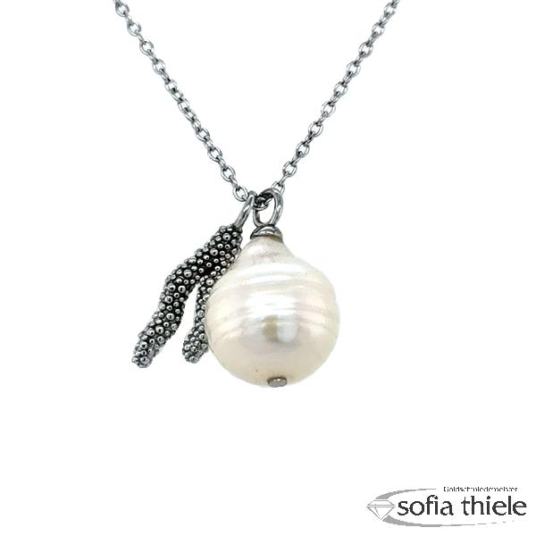 Kette-Collier Silber m. Perle XS1977
