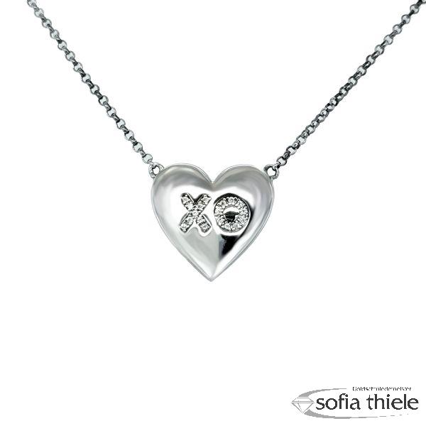 Kette-Collier Silber m. Zirk. ST1461