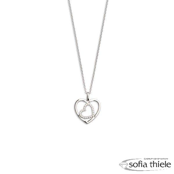 Kette-Collier Silber m. Zirk. XS2775