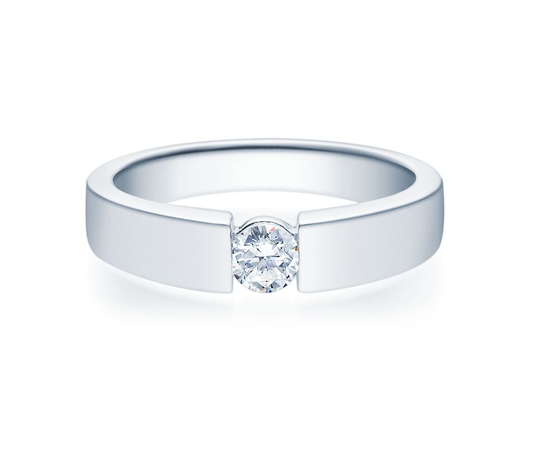 Damenring Silber mit Diamant 18012-0,3-L