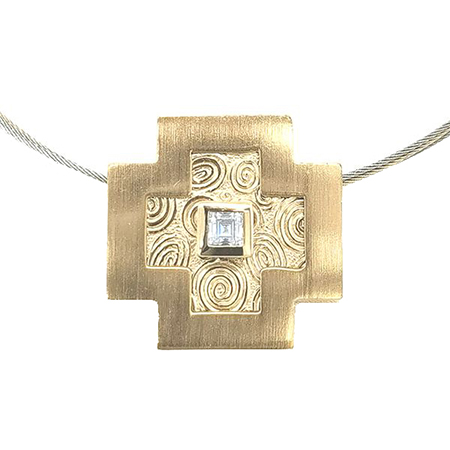 Kettenanhänger Gold m. Zirkoni 50-90071-31-03