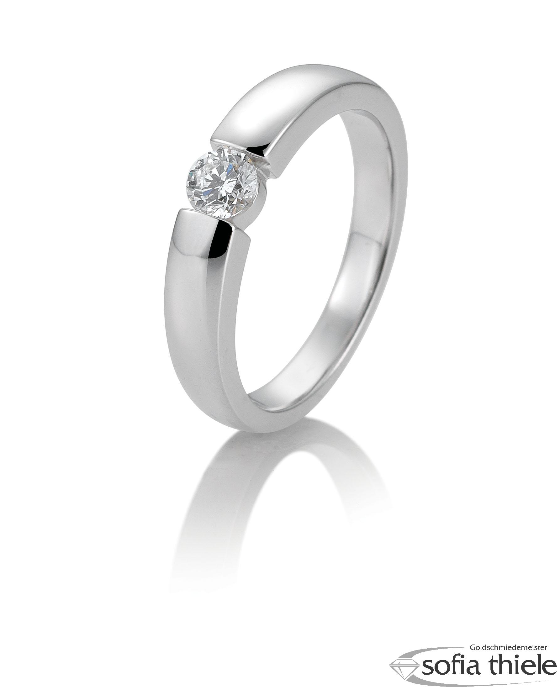 Damenring Platin mit Diamant B-41-821270-6Pt-L