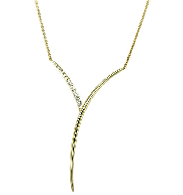 Kette-Collier Gold mit Diamanten 6101488-0