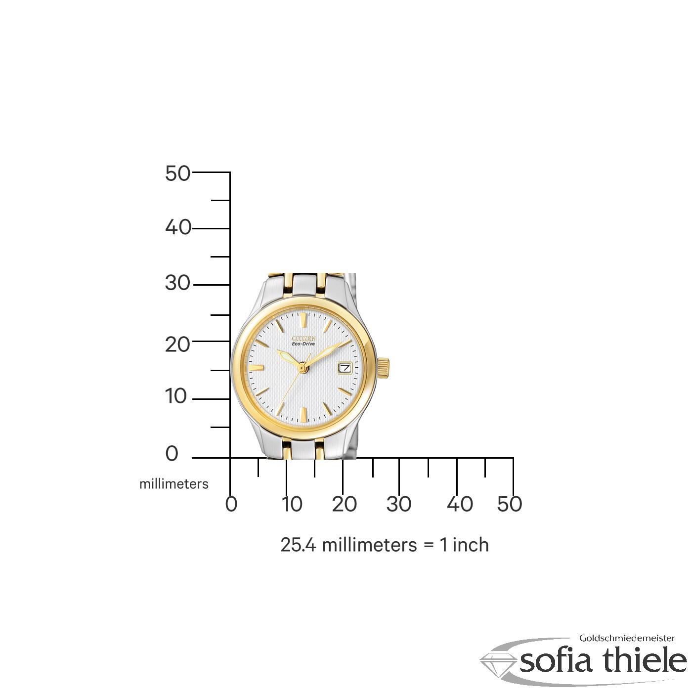Damenuhr Metallband Quarz EW1264-50A