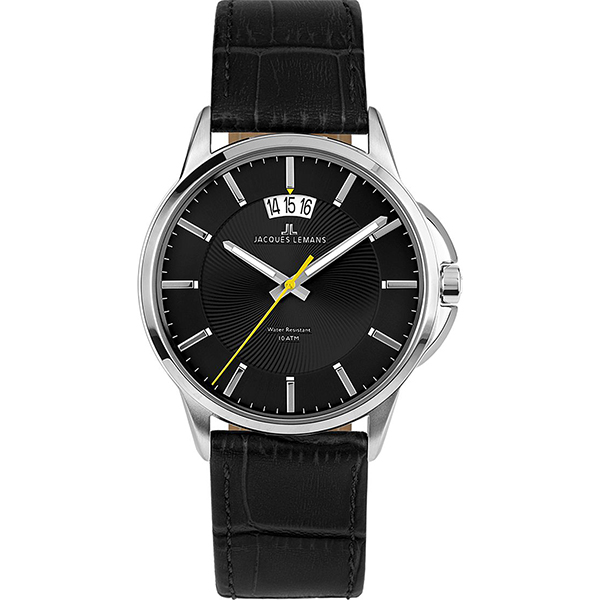 Herrenuhr Lederband Quarz 1-1540A
