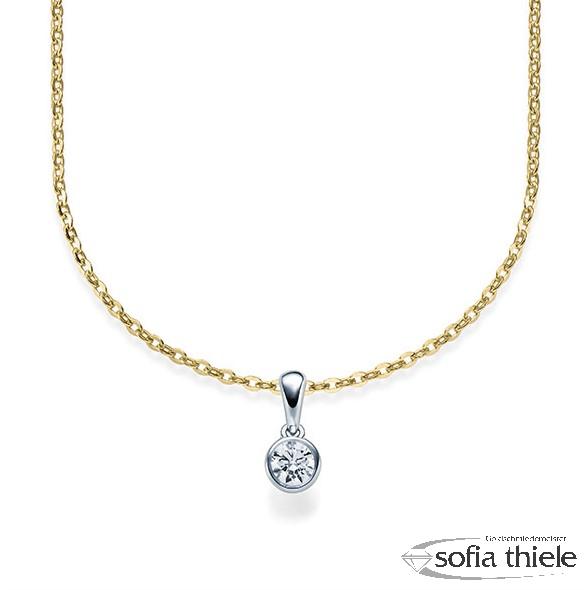 Kette-Collier Gold mit Diamanten RU-1579-1-GW