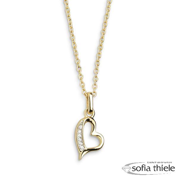 Kette-Collier Silber m. Zirk. XS3417GK