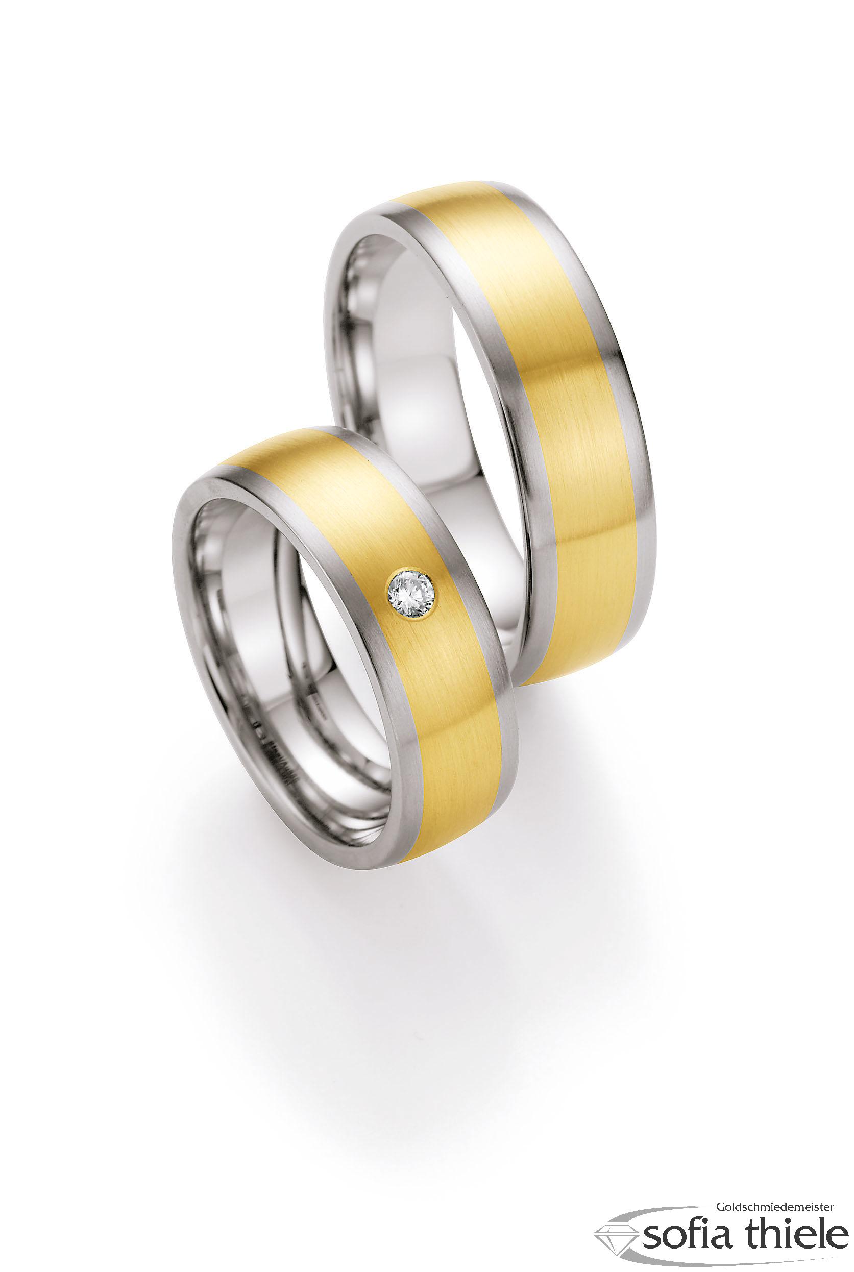 Trauringe Edelstahl Paar 88-05070-065