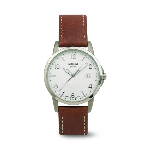 Herrenuhr Lederband Quarz 3625-01