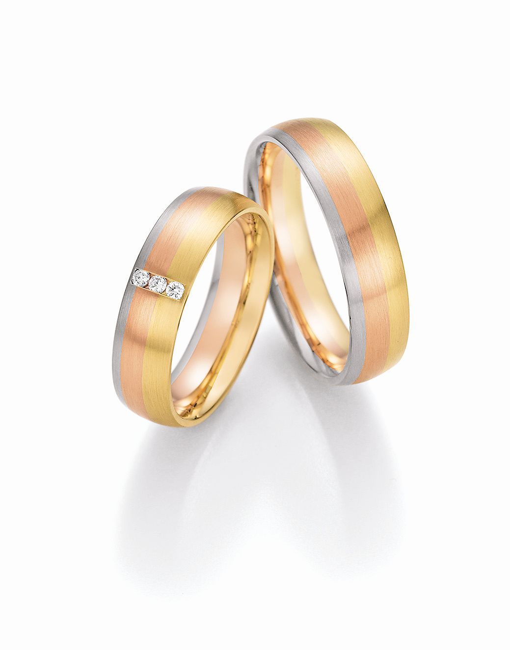 Trauring Palladium Paar 66-44090-10-5Pd5RG