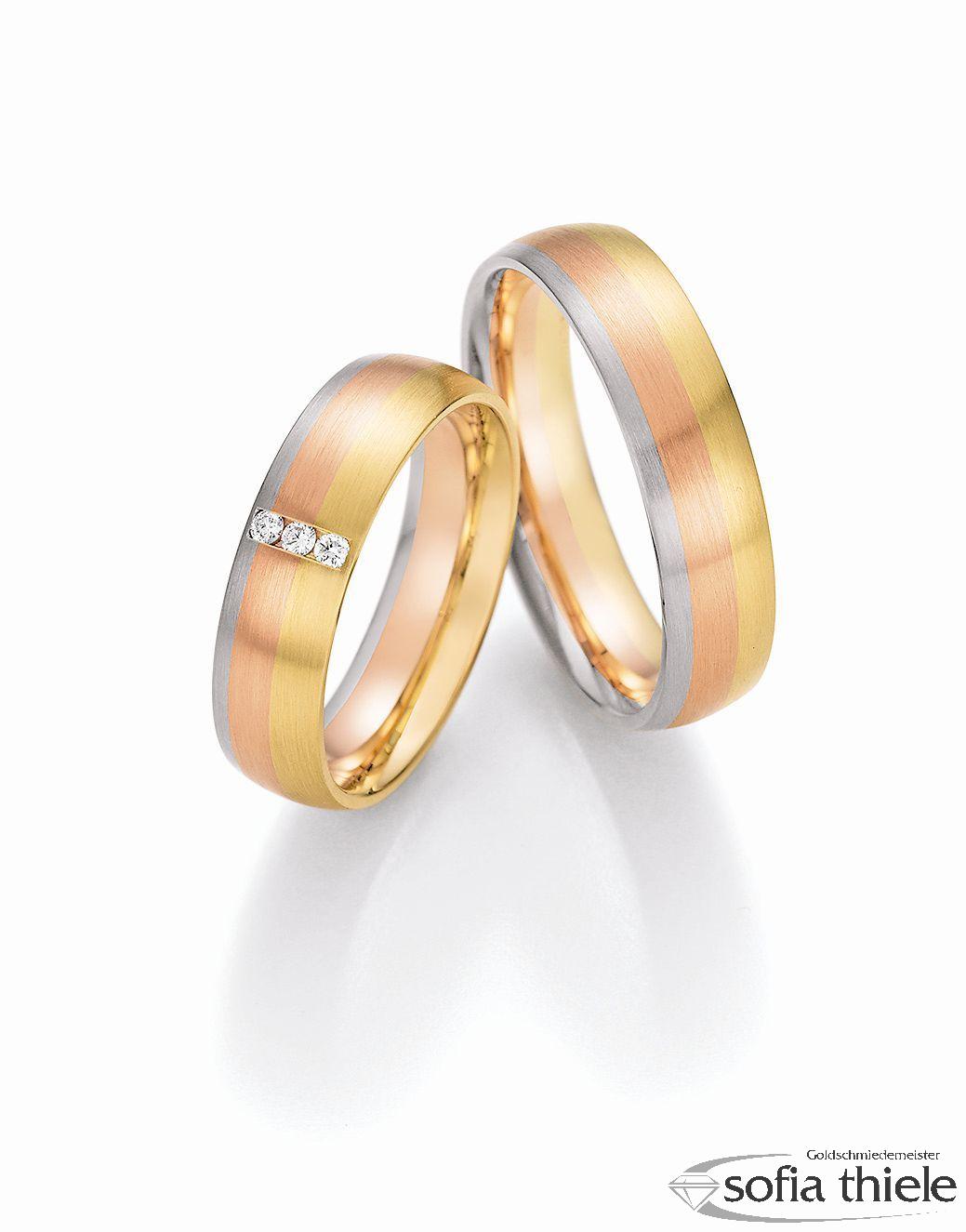 Trauring Palladium Paar 66-44090-10-5Pd5RG