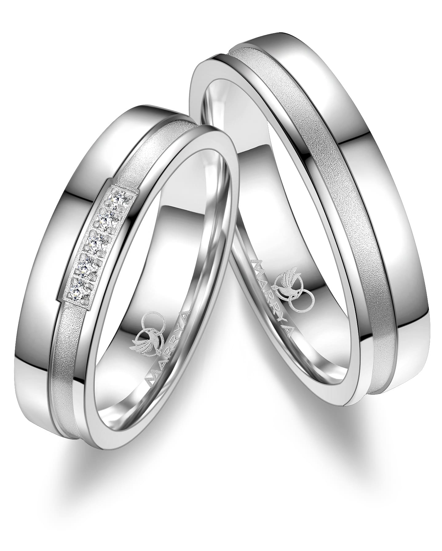 Trauringe Silber Paar SI-05