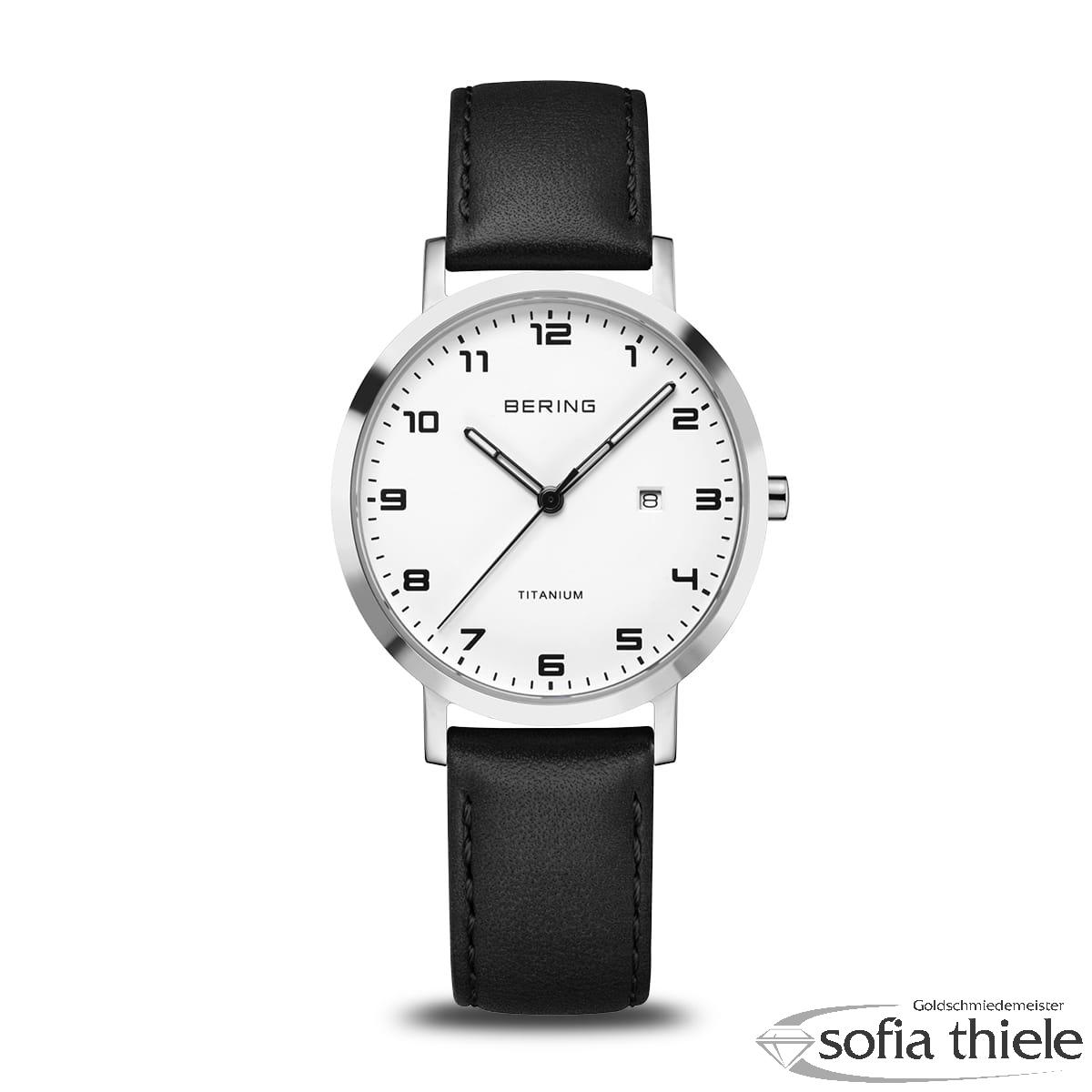 Damenuhr Lederband Quarz 18634-404