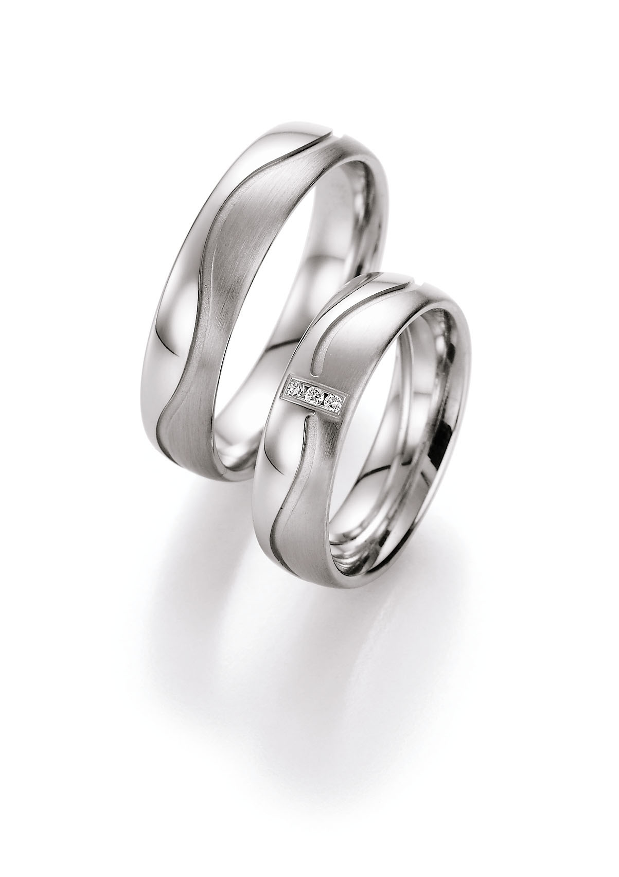 Trauringe Silber Paar 55-10010-055