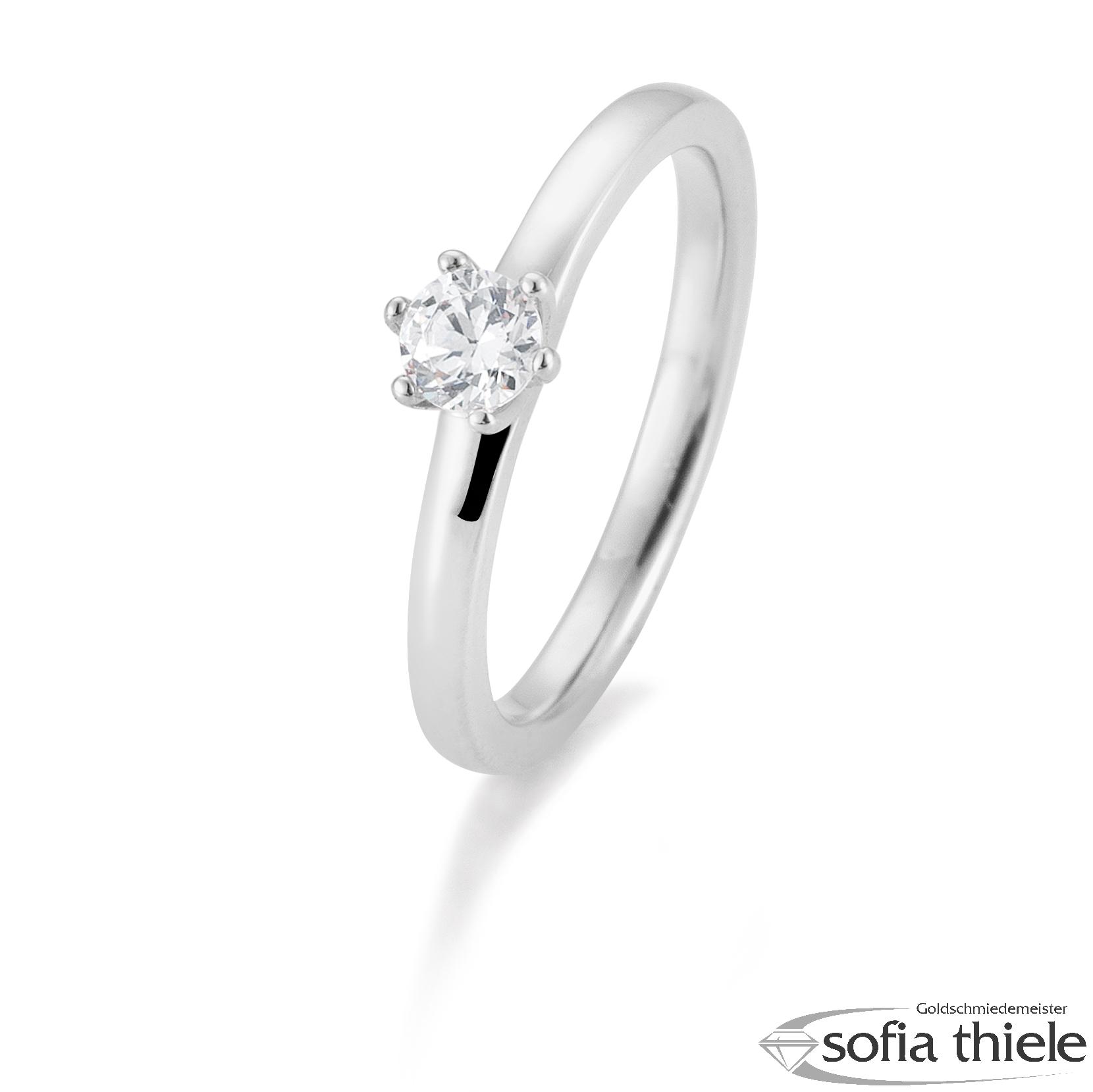 Damenring Platin mit Diamant B-41-061040-6Pt-L