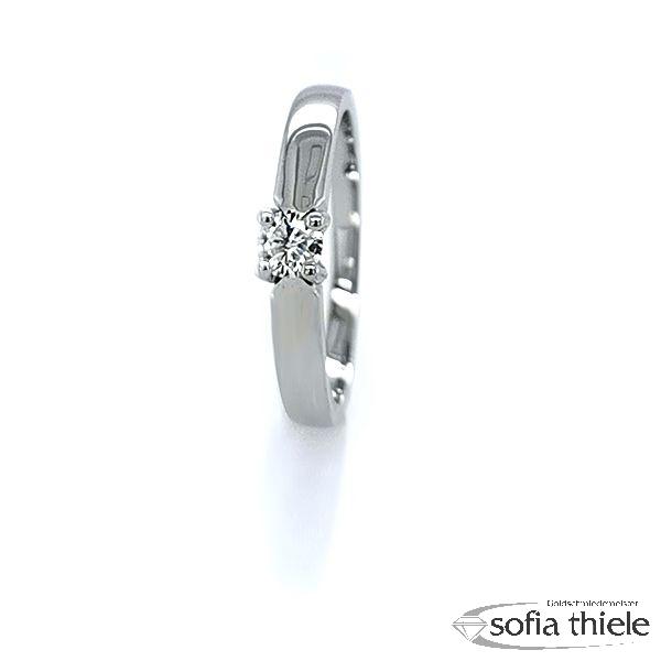 Damenring Gold  mit Diamant Ring-585W-B